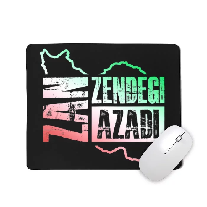 Free Iran | Zan Zendegi Azadi Heart | Freedom Love Persian Mousepad