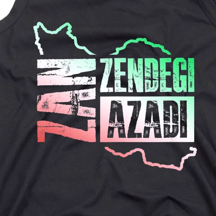 Free Iran | Zan Zendegi Azadi Heart | Freedom Love Persian Tank Top