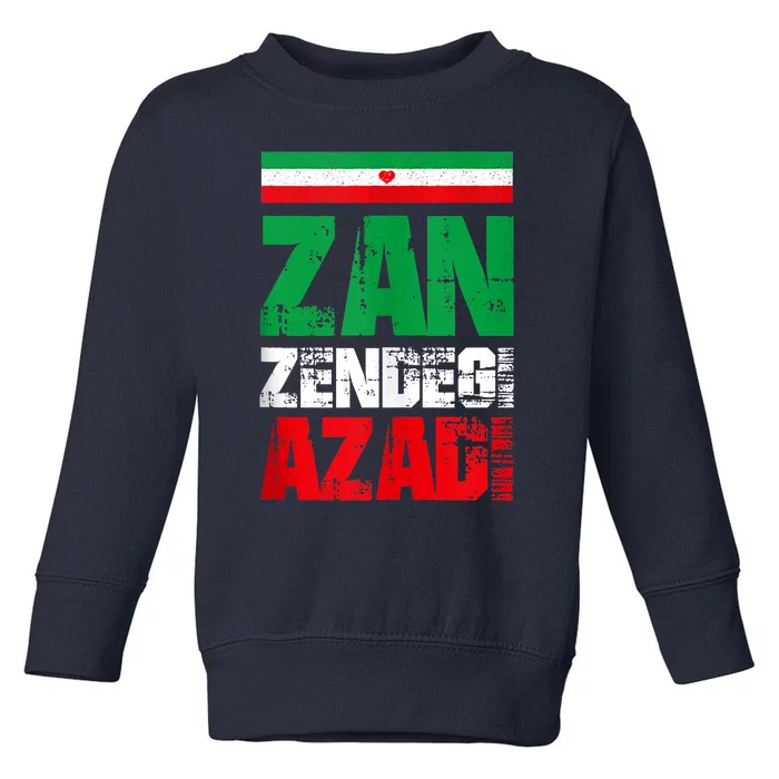 Free Iran Zan Zendegi Azadi Freedom Iran Azadi Persian Toddler Sweatshirt