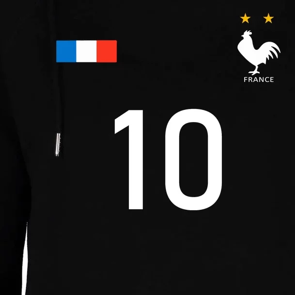 France Jersey 10 French Football Soccer Womens Funnel Neck Pullover Hood