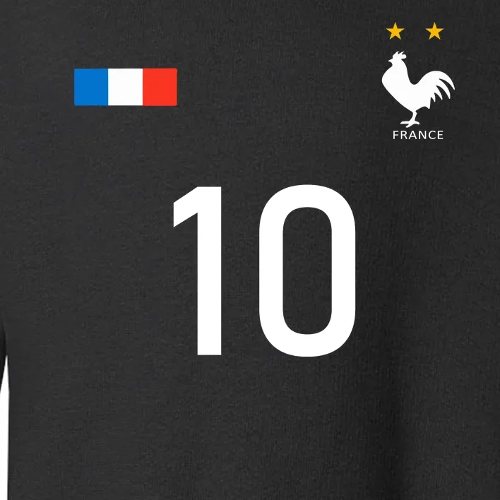 France Jersey 10 French Football Soccer Toddler Sweatshirt