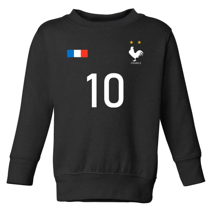 France Jersey 10 French Football Soccer Toddler Sweatshirt