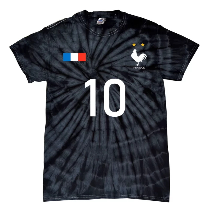 France Jersey 10 French Football Soccer Tie-Dye T-Shirt