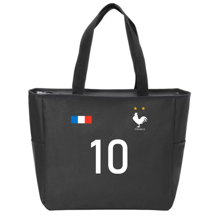 France Jersey 10 French Football Soccer Zip Tote Bag