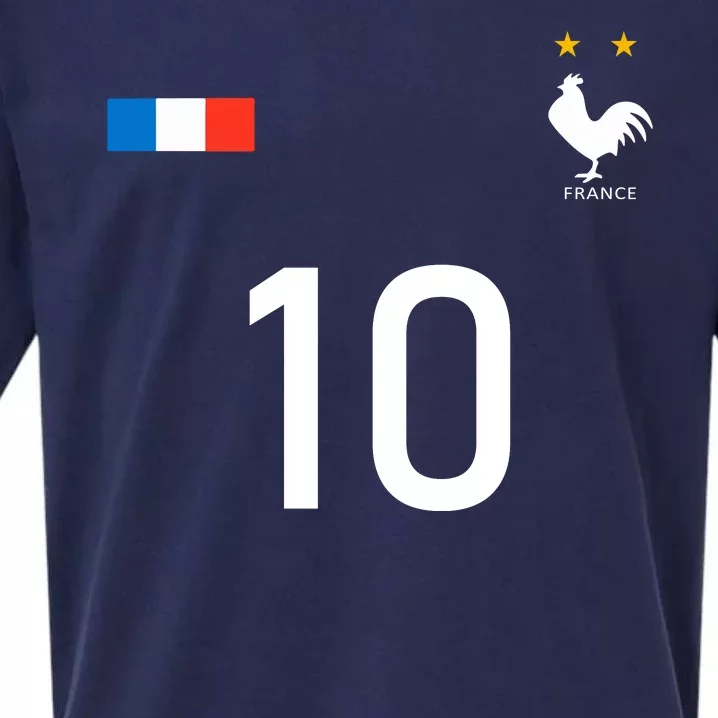 France Jersey 10 French Football Soccer Sueded Cloud Jersey T-Shirt