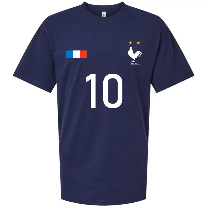 France Jersey 10 French Football Soccer Sueded Cloud Jersey T-Shirt