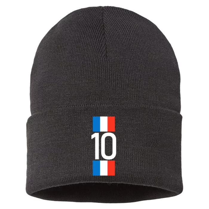 France Jersey 10 French Football Soccer Sustainable Knit Beanie