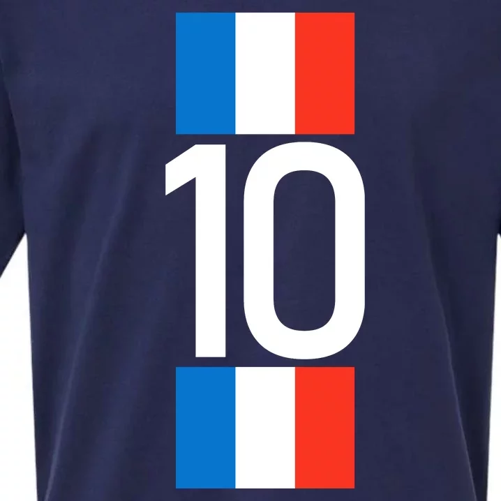 France Jersey 10 French Football Soccer Sueded Cloud Jersey T-Shirt