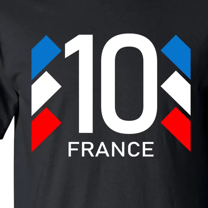 France Jersey 10 French Football Soccer Tall T-Shirt