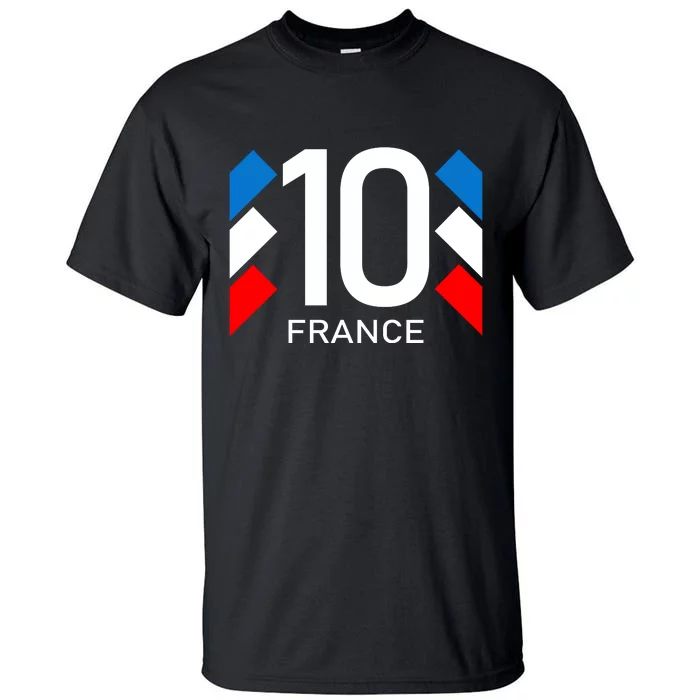 France Jersey 10 French Football Soccer Tall T-Shirt