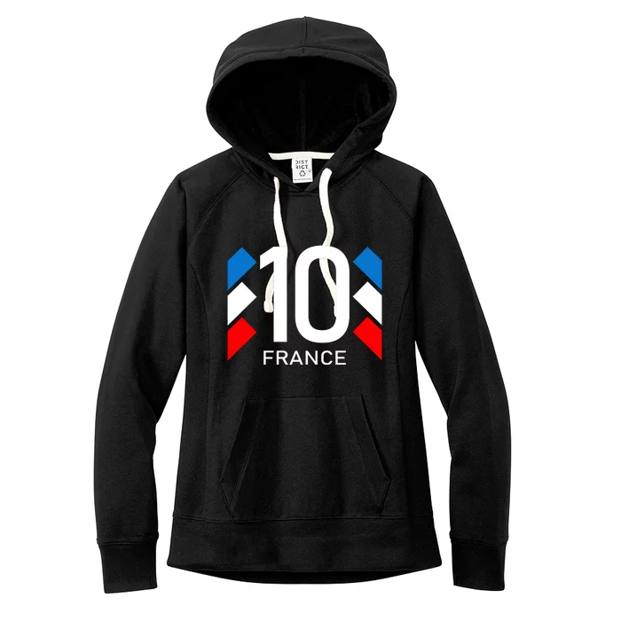 France Jersey 10 French Football Soccer Women's Fleece Hoodie