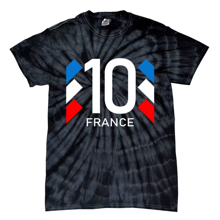 France Jersey 10 French Football Soccer Tie-Dye T-Shirt