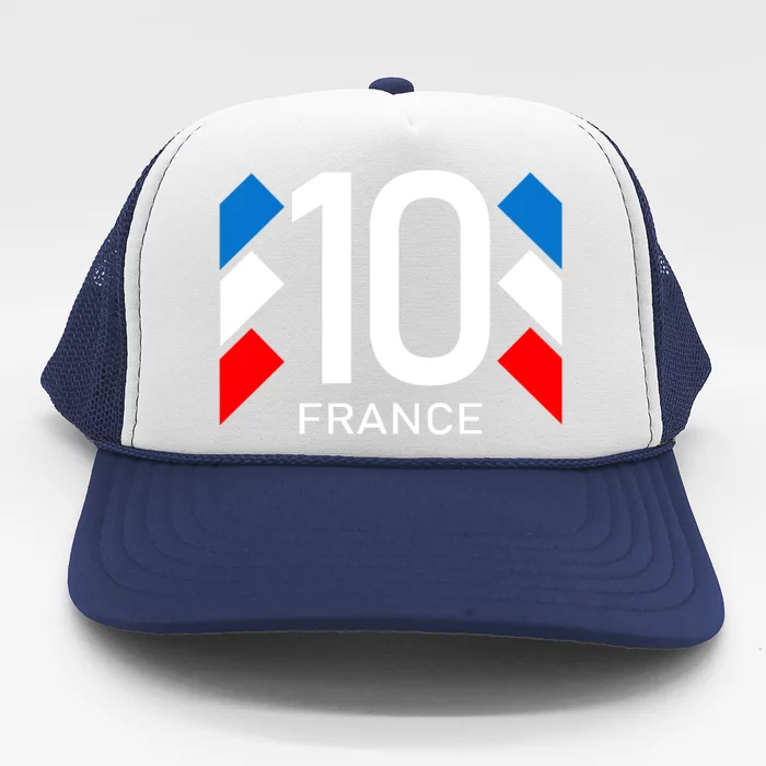 France Jersey 10 French Football Soccer Trucker Hat