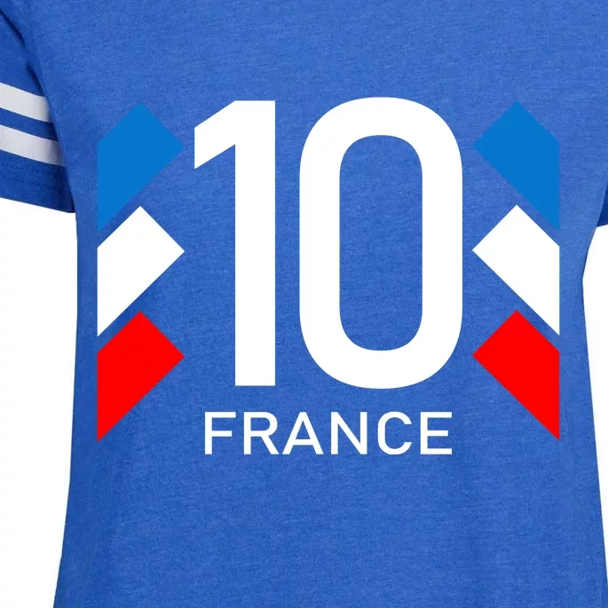 France Jersey 10 French Football Soccer Enza Ladies Jersey Football T-Shirt