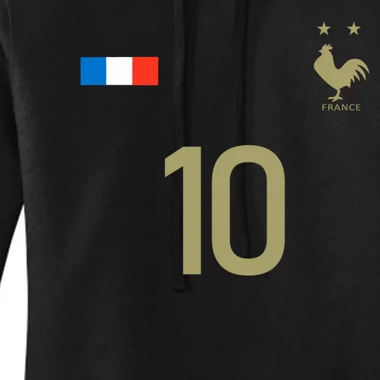 France Jersey 10 Football French Soccer Women's Pullover Hoodie