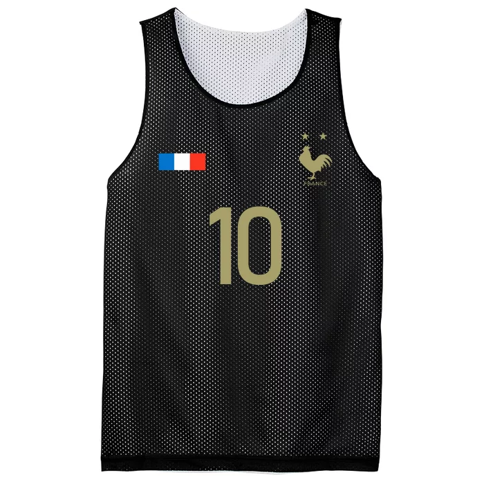 France Jersey 10 Football French Soccer Mesh Reversible Basketball Jersey Tank