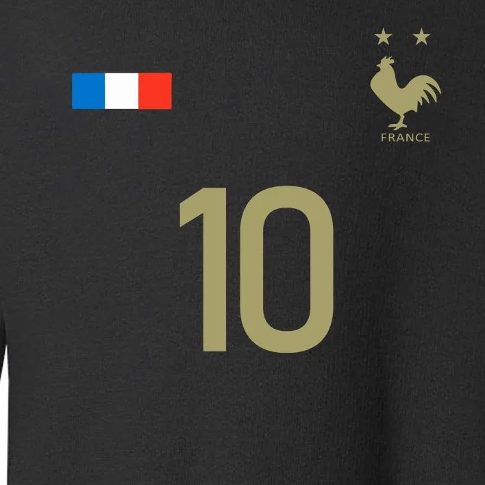 France Jersey 10 Football French Soccer Toddler Sweatshirt