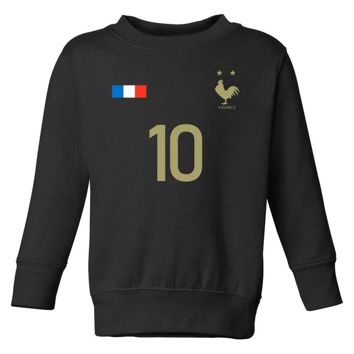 France Jersey 10 Football French Soccer Toddler Sweatshirt