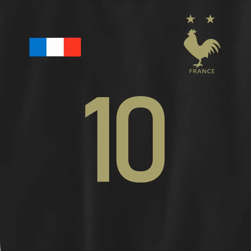 France Jersey 10 Football French Soccer Kids Sweatshirt