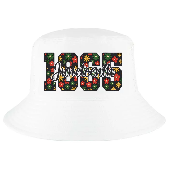 Floral Juneteenth 1865 Celebrate Freedom Cool Comfort Performance Bucket Hat