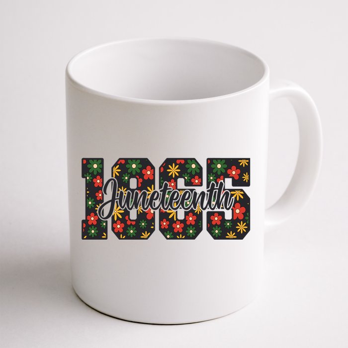 Floral Juneteenth 1865 Celebrate Freedom Front & Back Coffee Mug