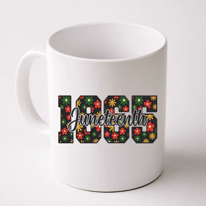 Floral Juneteenth 1865 Celebrate Freedom Front & Back Coffee Mug