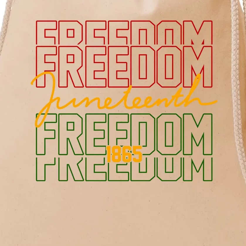 Freedom Juneteenth 1865 Drawstring Bag