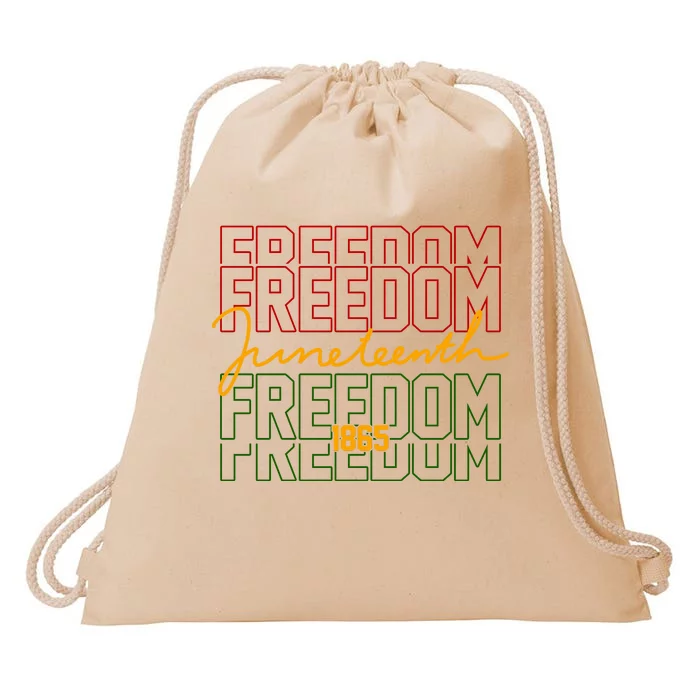 Freedom Juneteenth 1865 Drawstring Bag