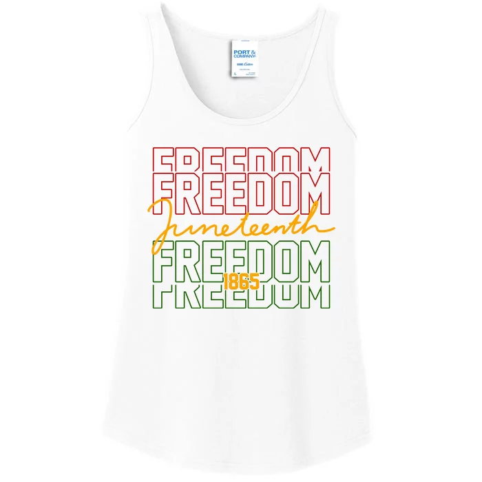 Freedom Juneteenth 1865 Ladies Essential Tank