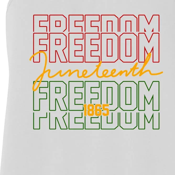 Freedom Juneteenth 1865 Women's Racerback Tank