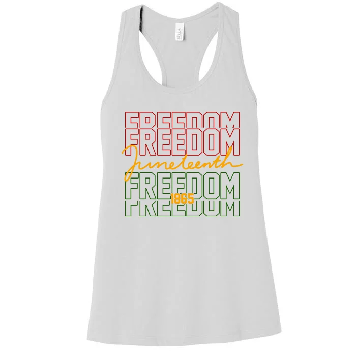 Freedom Juneteenth 1865 Women's Racerback Tank