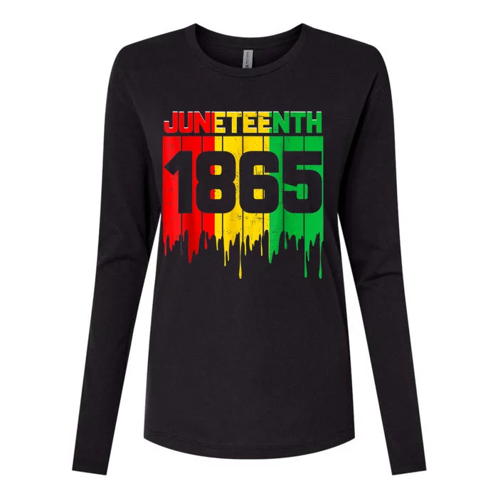 Funny Juneteenth 1865 African Womens Cotton Relaxed Long Sleeve T-Shirt