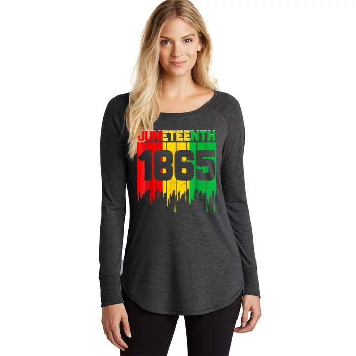 Funny Juneteenth 1865 African Women's Perfect Tri Tunic Long Sleeve Shirt