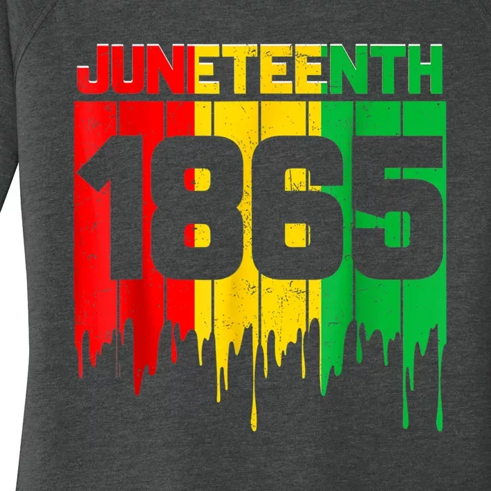 Funny Juneteenth 1865 African Women's Perfect Tri Tunic Long Sleeve Shirt