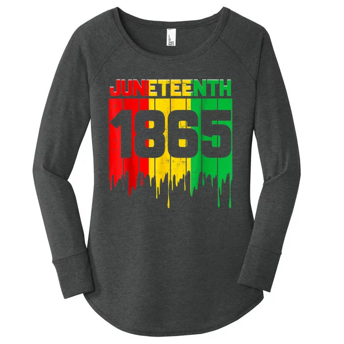 Funny Juneteenth 1865 African Women's Perfect Tri Tunic Long Sleeve Shirt