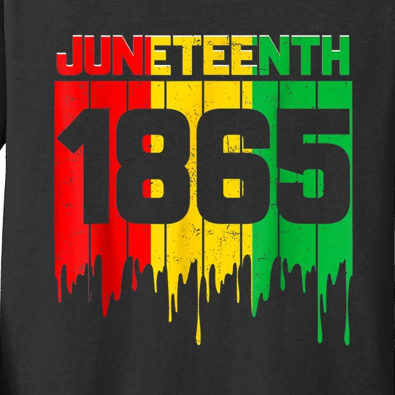 Funny Juneteenth 1865 African Kids Long Sleeve Shirt