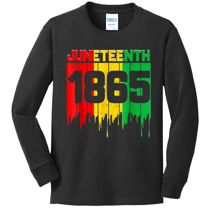 Funny Juneteenth 1865 African Kids Long Sleeve Shirt