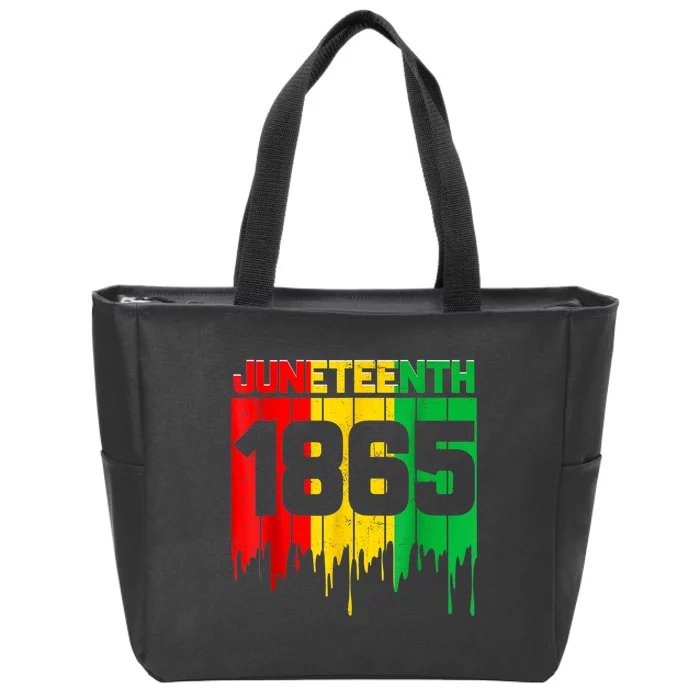 Funny Juneteenth 1865 African Zip Tote Bag