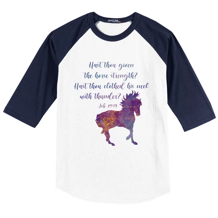 funny Job 3919 Christian Horse Lover Baseball Sleeve Shirt