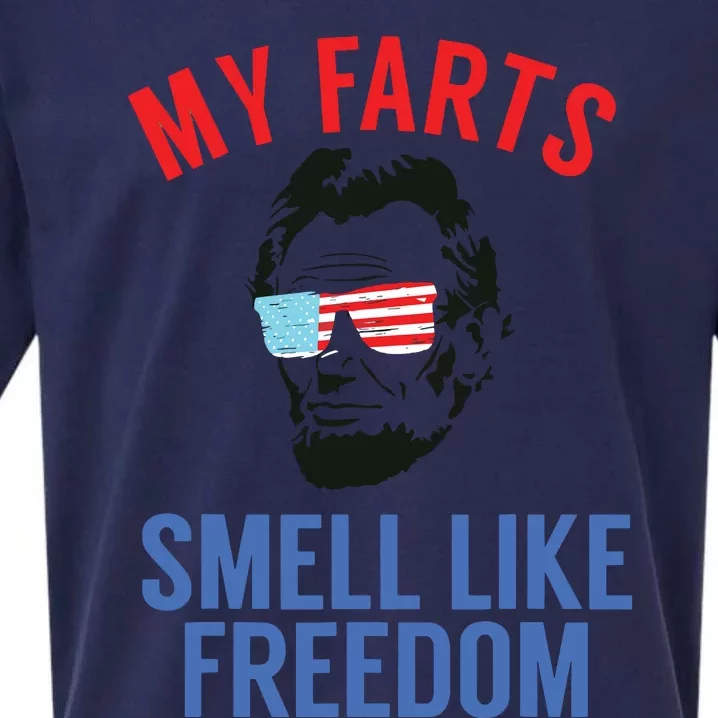 Funny July 4th Party Funny Abe Lincoln Sueded Cloud Jersey T-Shirt