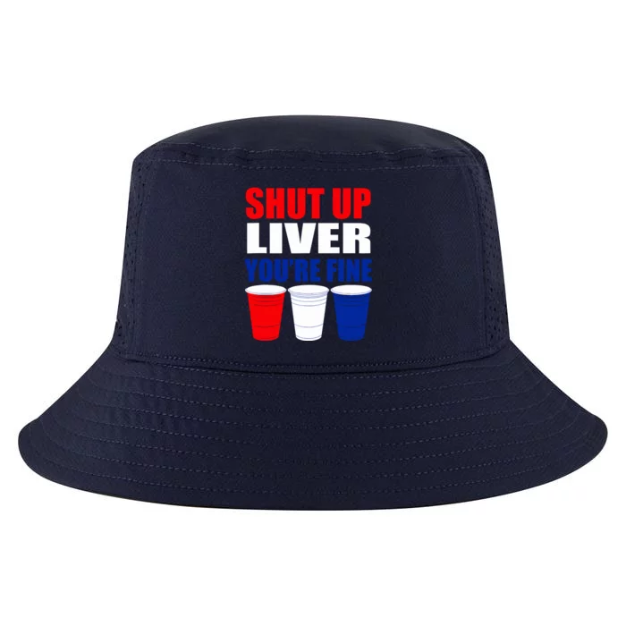 Funny July 4th USA Shut Up Liver Youre Fine Beer Cups Gift Cool Comfort Performance Bucket Hat