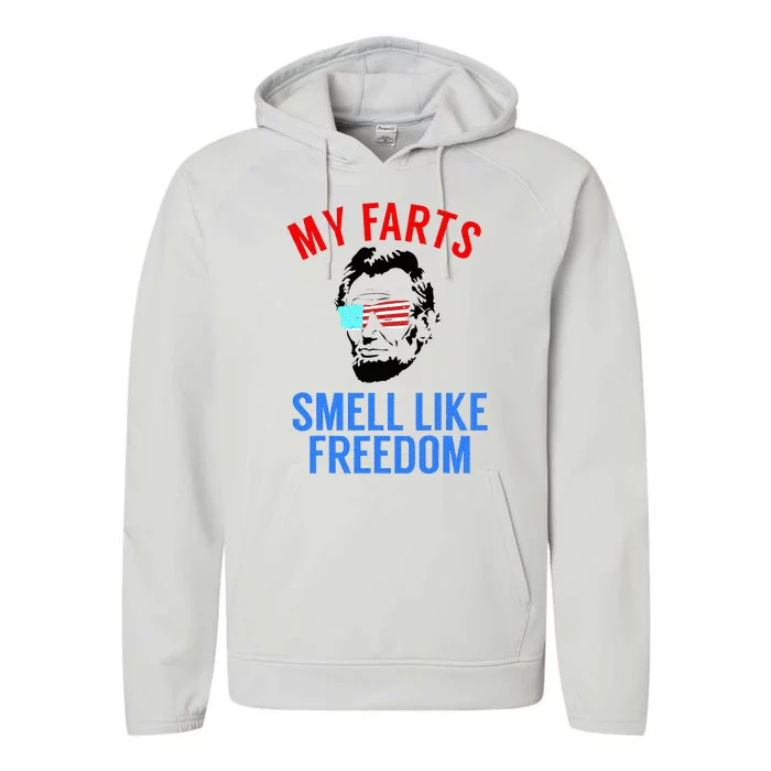 Funny July 4th Party Funny Abe Lincoln Performance Fleece Hoodie