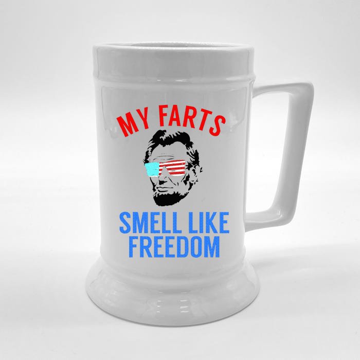 Funny July 4th Party Funny Abe Lincoln Front & Back Beer Stein