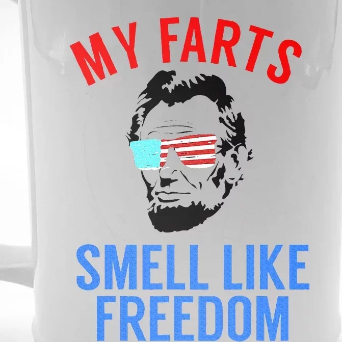 Funny July 4th Party Funny Abe Lincoln Front & Back Beer Stein