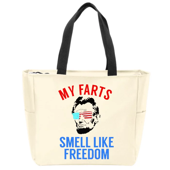 Funny July 4th Party Funny Abe Lincoln Zip Tote Bag