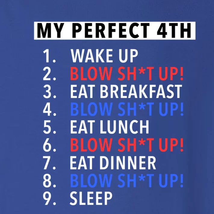 Funny July 4th Lover Gift My Perfect Day Fourth Of July Great Gift Toddler Long Sleeve Shirt