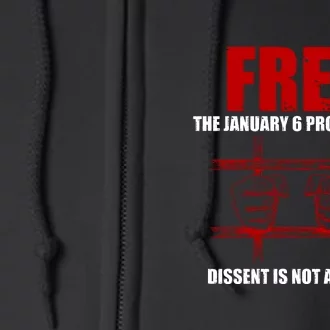 Free January 6 Protesters J6 Conservative Anti Biden Full Zip Hoodie