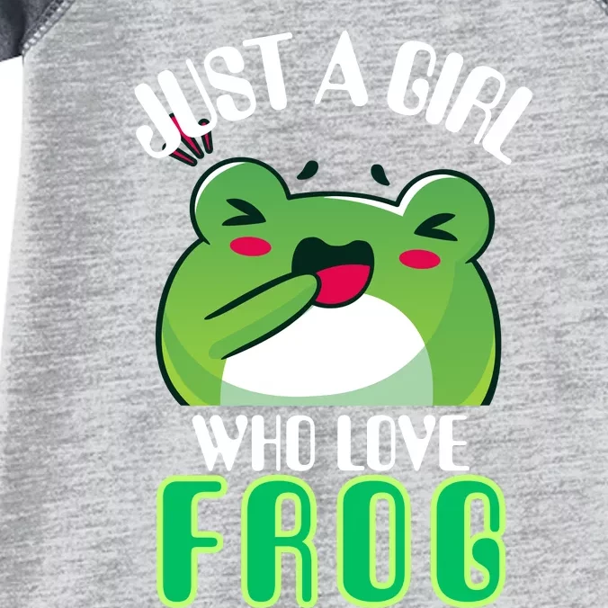 Frog Just A Girl Who Loves Frogs Funny Frog Lover Gift Infant Baby Jersey Bodysuit