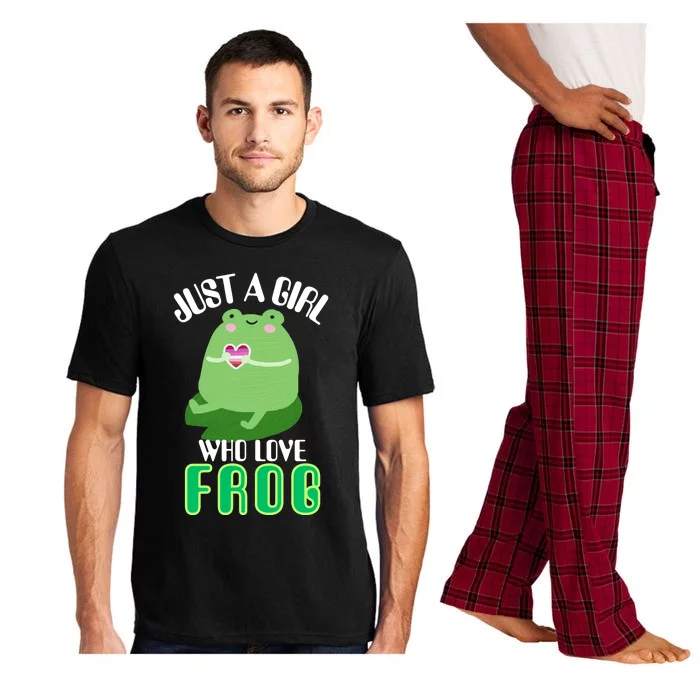 Frog Just A Girl Who Loves Frogs Funny Frog Lover Gift Pajama Set