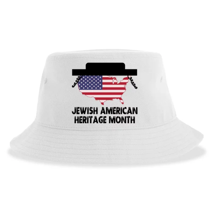 Funny Jewish American Heritage Month Sustainable Bucket Hat